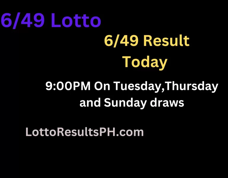 6/49 Lotto Result Today Sunday December 03, 2023
