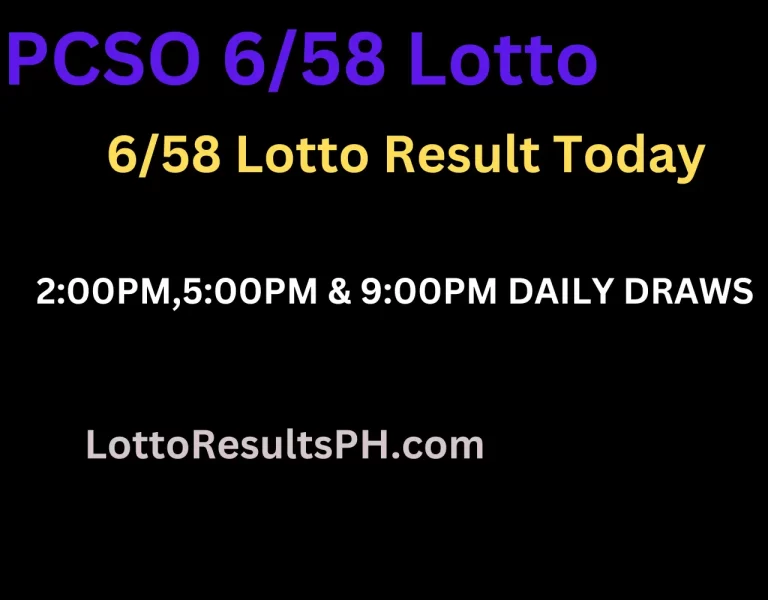 6/58 Lotto Result Today Sunday December 03, 2023